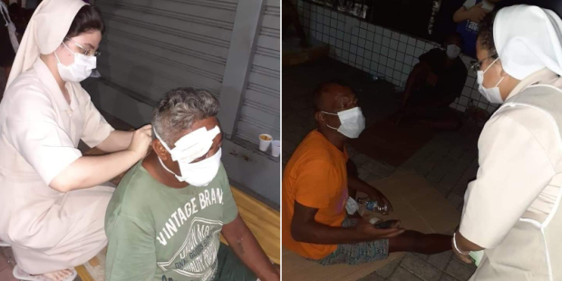 Freiras cuidam de moradores de rua em Fortaleza